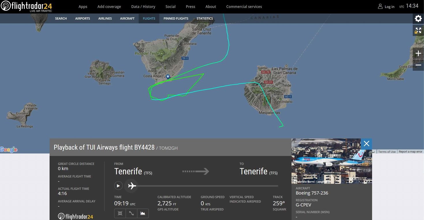 Scherwinde an Teneriffa Süd – TUI-Flugzeug muß auf Gran Canaria notlanden Scherwinde an Teneriffa Süd – TUI-Flugzeug muß auf Gran Canaria notlanden