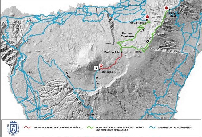 Wieder kostenlose Busse zum Nationalpark Teide – diverse Straßen und Wege gesperrt