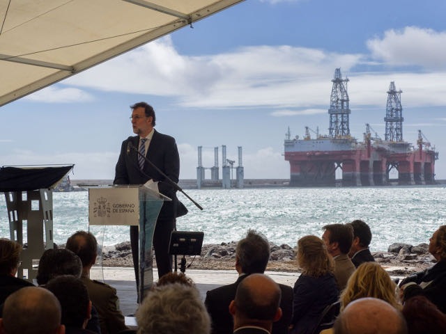 Mariano Rajoy kommt zur Eröffnung des Hafens Puerto de Granadilla auf Teneriffa
