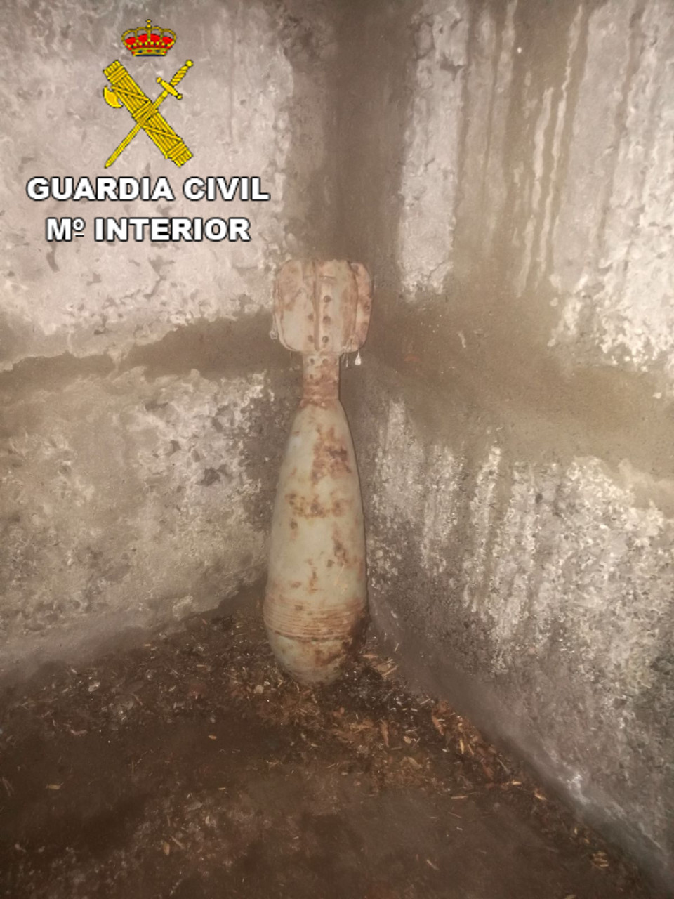 Mörsergranate in Valleseco nur Attrappe
