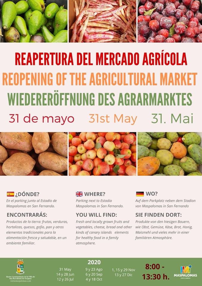Bauernmarkt San Fernando wird am 31.05. wiedereröffnet