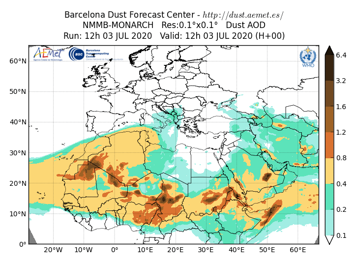 CALIMA/SCIROCCO – Sandsturm-Warnung mit 40 Grad ab dem 05.07.20 – Aktuelle Calima-Vorhersage vom Wetterdienst AEMET CALIMA/SCIROCCO – Sandsturm-Warnung mit 40 Grad ab dem 05.07.20 – Aktuelle Calima-Vorhersage vom Wetterdienst AEMET