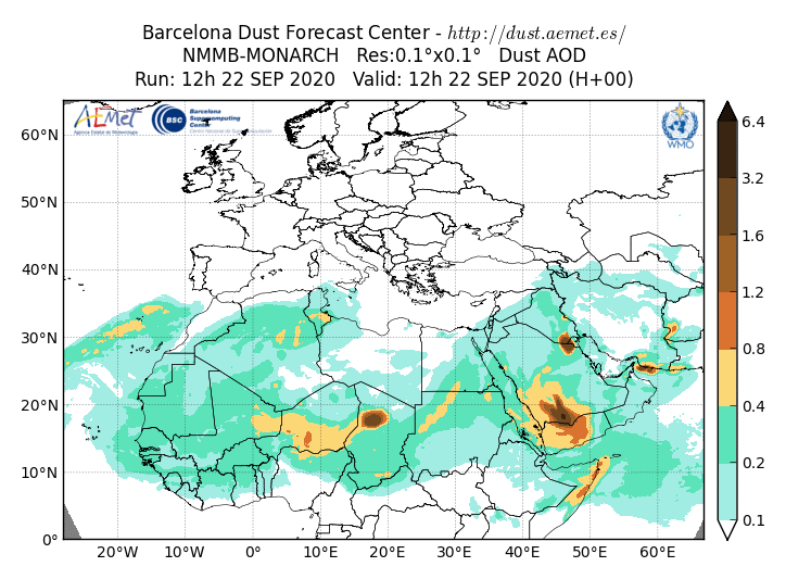 CALIMA/SCIROCCO – Warnung bis 25.09.20 – Aktuelle Calima-Vorhersage vom Wetterdienst AEMET CALIMA/SCIROCCO – Warnung bis 25.09.20 – Aktuelle Calima-Vorhersage vom Wetterdienst AEMET