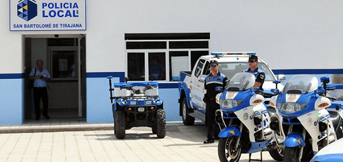 Polizei demonstriert am 10. November in San Bartolome de Tirajana