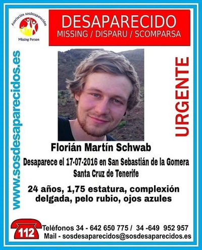 Florian Martin Schwab gilt weiterhin als vermisst