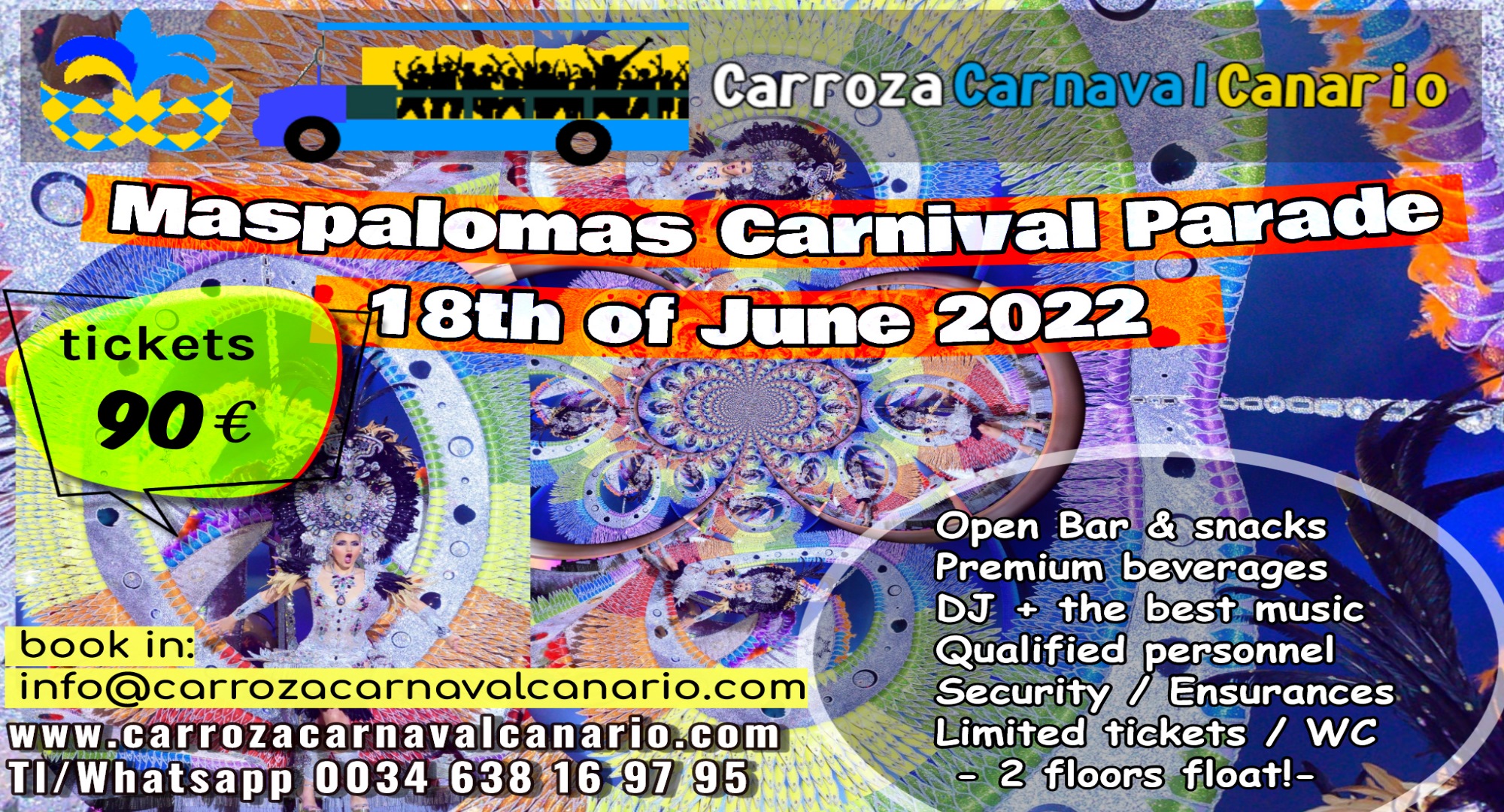 Maspalomas Carneval 2022 – Plätze auf Umzugswagen frei