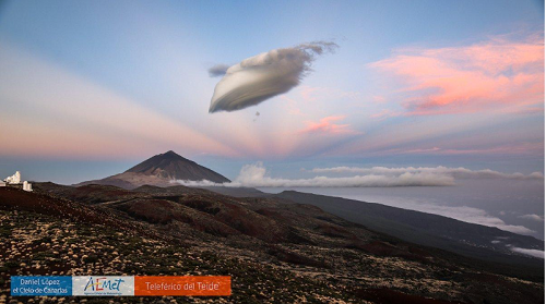 Spektakulärer Himmel über dem Teide fotografiert