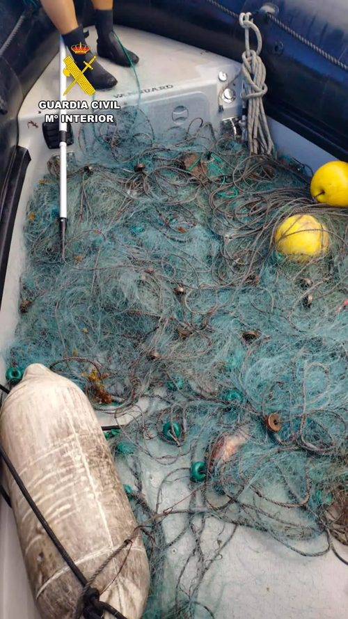 400 Meter illegale Netze mit fast 20 Kilo Fisch aus dem Meer gezogen